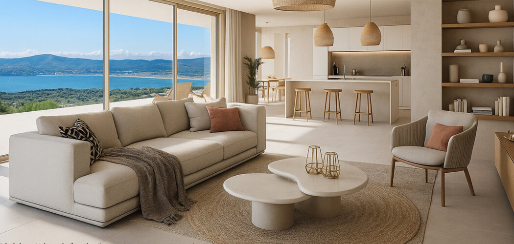 Programme immobilier neuf LES VILLAS DE BEAUVALLON - Grimaud Beauvallon villas de prestige avec vue mer (83310) - Référence : 13603