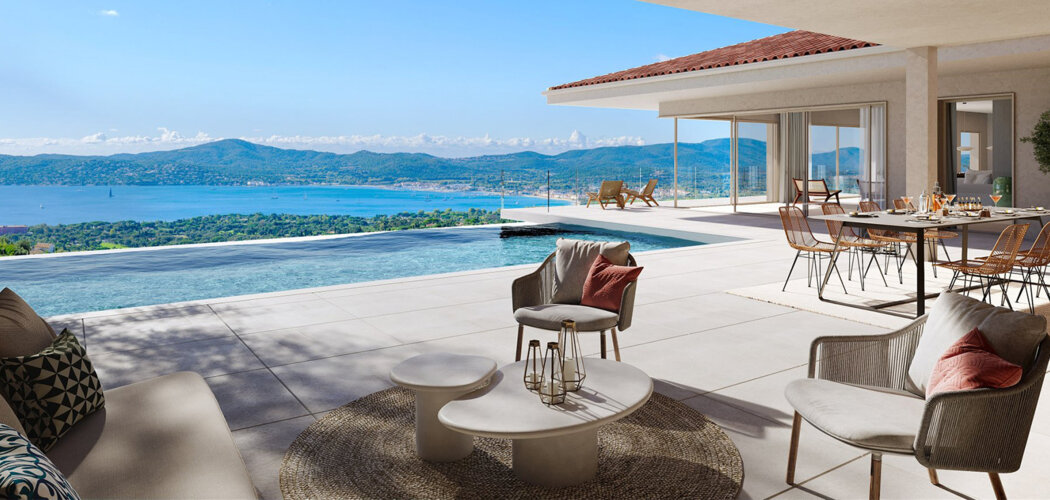 Programme immobilier neuf LES VILLAS DE BEAUVALLON - Grimaud Beauvallon villas de prestige avec vue mer (83310) - Référence : 13603