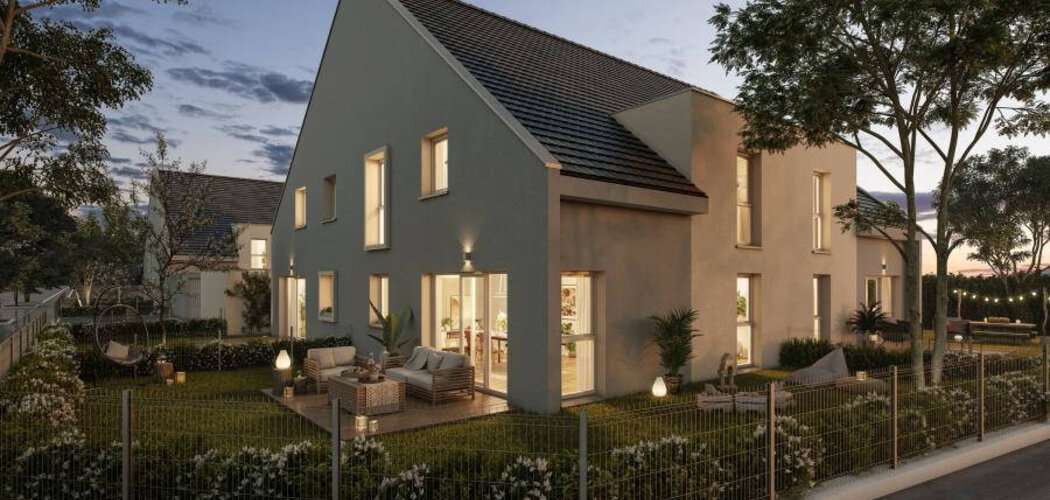 Programme immobilier neuf LES CARRES MAXIMIN - Guémar : Maisons T4 avec jardins, garages et plancher chauffant proche de la route des vins d'Alsace (68970) - Référence : 6083