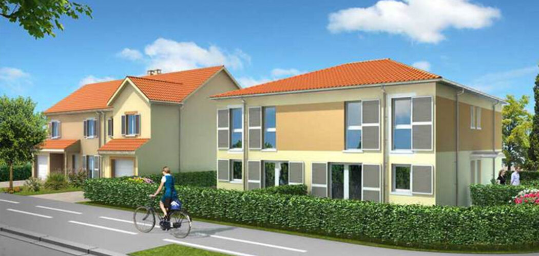 Programme immobilier neuf  - Guénange : 24 appartements T1–T4 et 12 maisons T6 avec jardins privatifs (57310) - Référence : 71