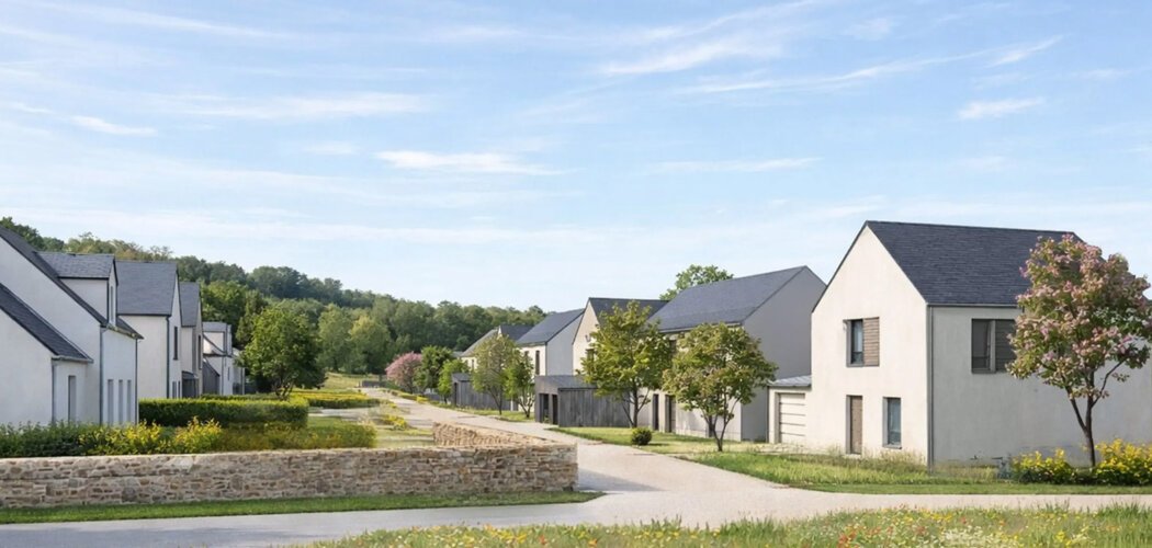 Programme immobilier neuf Fleur d'Ô - Guérande proche remparts résidence nature appartements et maisons (44350) - Référence : 17197