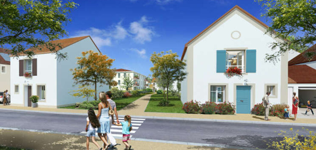 Programme immobilier neuf LES JARDINS DU CHATEAU - Guibeville : 17 logements T3–T5 avec balcons, jardins et garages près d’Arpajon (91630) - Référence : 1690