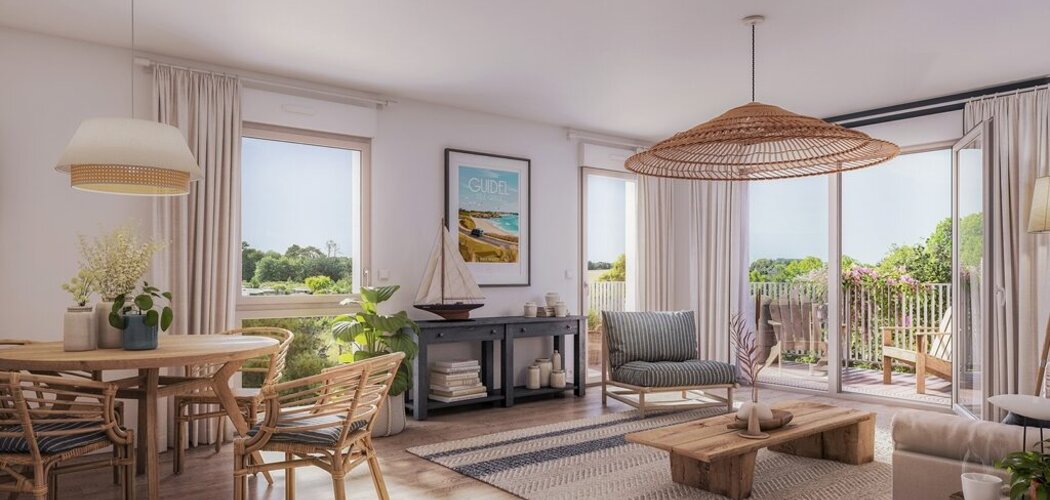 Programme immobilier neuf CALYPSO - Guidel : appartements neufs du 2 au 4 pièces à 5 min des plages (56520) - Référence : 15385