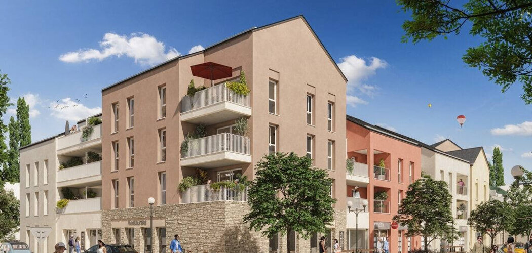 Programme immobilier neuf Odyssée - Guidel : appartements neufs du 2 au 4 pièces en centre bourg (56520) - Référence : 18092