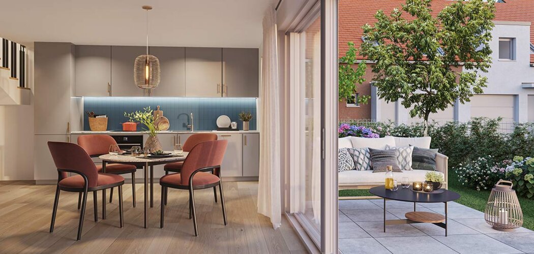 Programme immobilier neuf Les Jardins d'Ostara - Haguenau : maisons neuves et appartements proche IUT (67500) - Référence : 18036