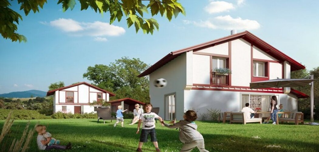 Programme immobilier neuf BELARDIA - Hasparren : 58 appartements T1–T4 avec balcons, terrasses et vue sur les montagnes près du centre-ville (64240) - Référence : 13881