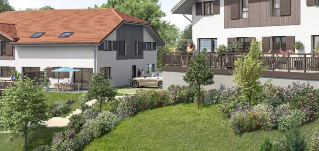 Programme immobilier neuf Les villas Alphonsine - Hauteville-sur-Fier à moins de 30 min de la gare d’Annecy (74150) - Référence : 12591