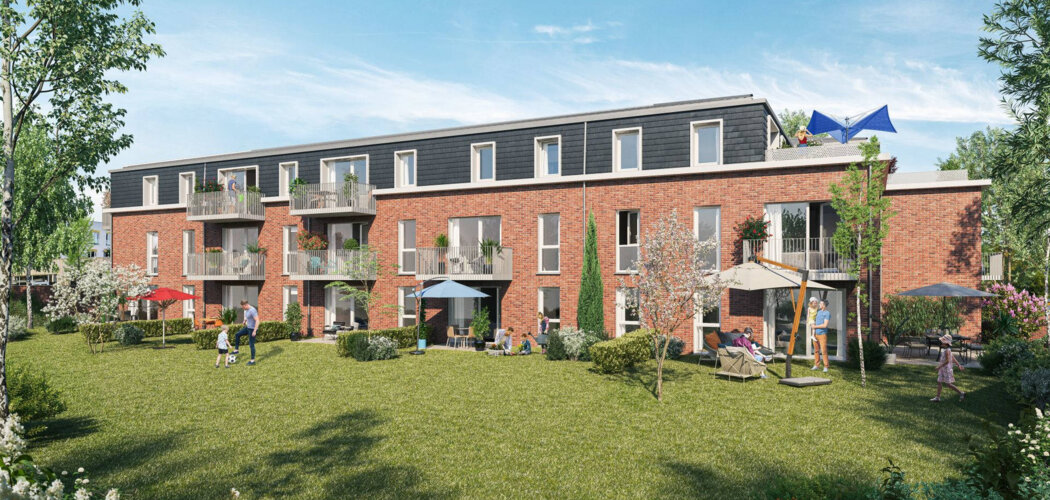 Programme immobilier neuf Villa Saint Charles - Hem : Appartements T2–T4 avec balcons, cœur d’îlot paysager et proximité bourg (59510) - Référence : 14565