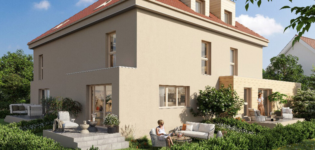 Programme immobilier neuf CARRE VILLAGE - Holtzheim proche Strasbourg logements triplex cadre résidentiel calme (67810) - Référence : 17201