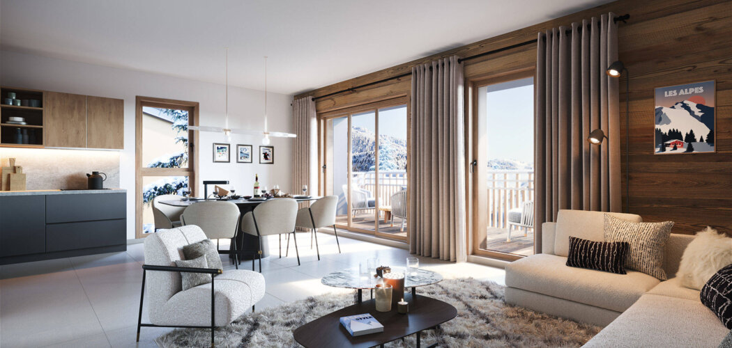 Programme immobilier neuf LES CHALETS D'OLCA - Houches près du téléphérique de Bellevue (74310) - Référence : 10996