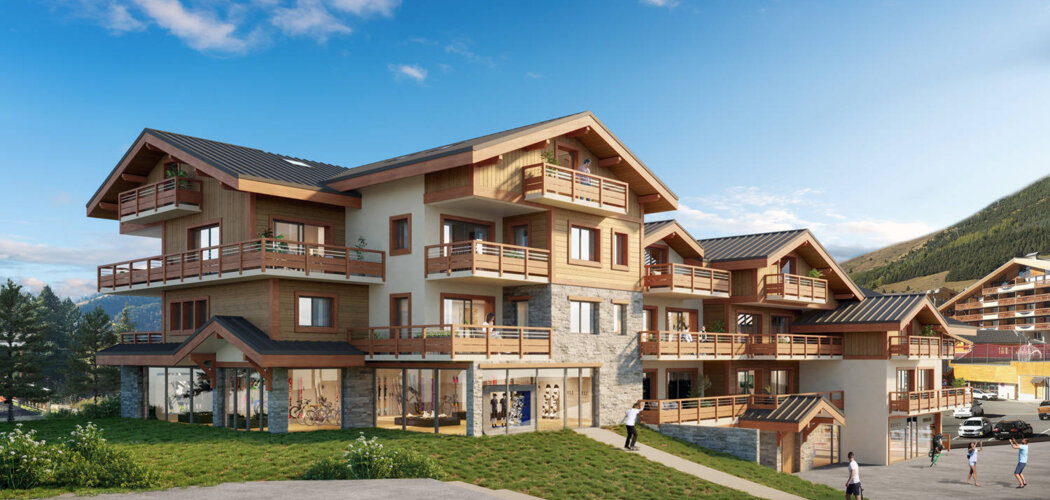 Programme immobilier neuf Inspiration - Huez : Appartements T2–T5 avec terrasses, parking sécurisé et proximité quartier du Vieil Alpes (38750) - Référence : 14788