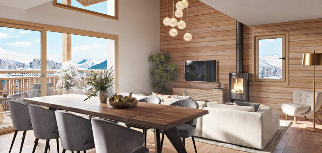 Programme immobilier neuf 1860 - Huez, résidence neuve et proximité Palais des Sports en cœur de station (38750) - Référence : 15394
