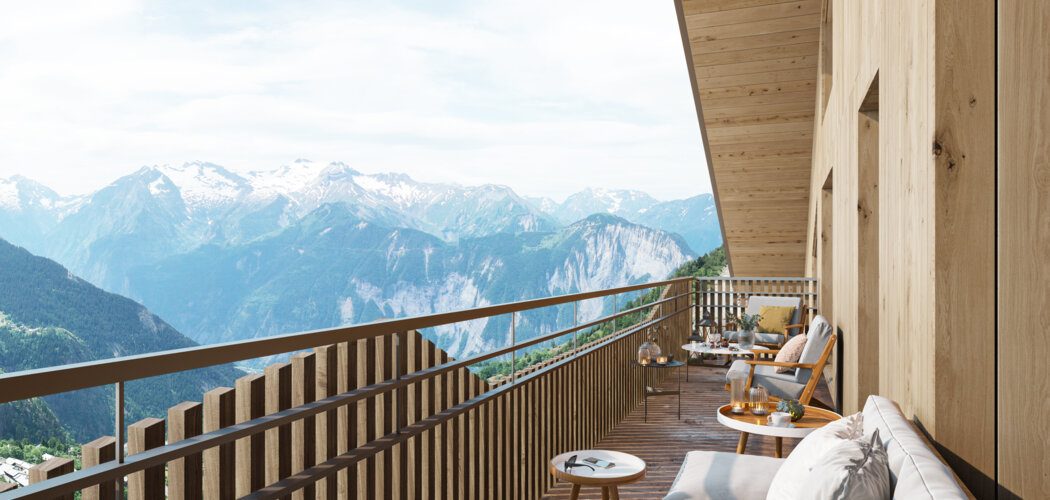 Programme immobilier neuf L'ECHAPPEE - Huez, résidence neuve et proximité virage 21 lacets pour un cadre montagnard (38750) - Référence : 15395