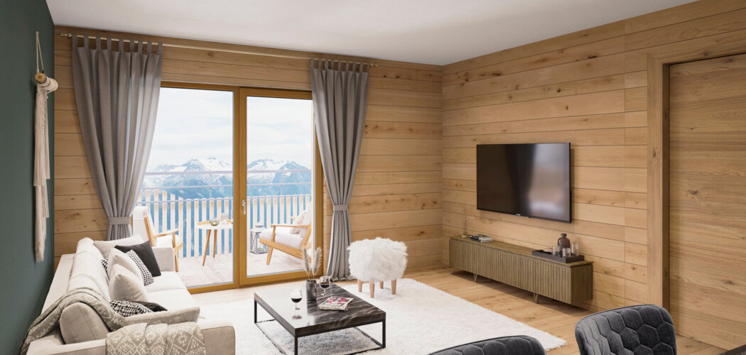 Programme immobilier neuf L'ECHAPPEE - Huez, résidence neuve et proximité virage 21 lacets pour un cadre montagnard (38750) - Référence : 15395