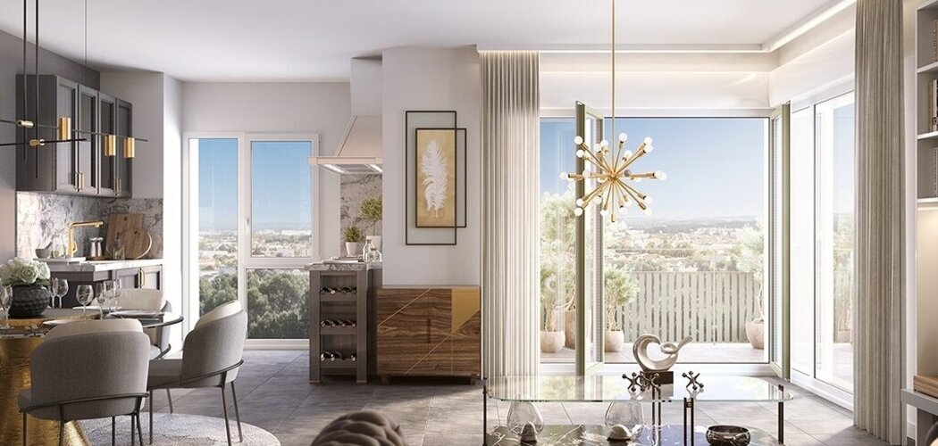 Programme immobilier neuf JARDIN DES EAUX VIVES -  Huningue : appartements neufs du 2 au 5 pièces au pied du parc des Eaux Vives (68330) - Référence : 15382