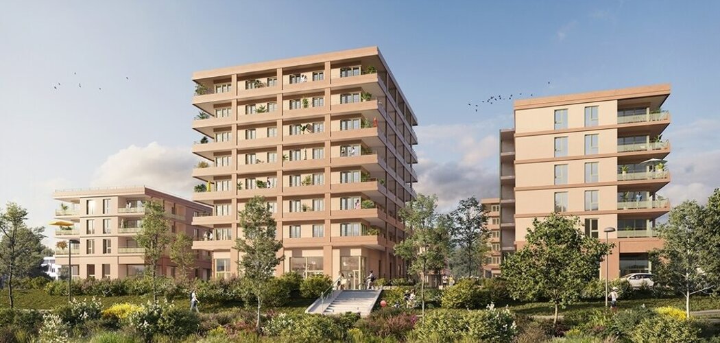 Programme immobilier neuf JARDIN DES EAUX VIVES -  Huningue : appartements neufs du 2 au 5 pièces au pied du parc des Eaux Vives (68330) - Référence : 15382