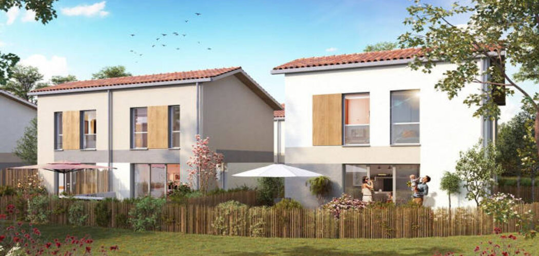 Programme immobilier neuf DOLCE VILLA - Izon : Maisons T2–T3 avec jardins, terrasses et sécurité à 500 mètres de la mairie (33450) - Référence : 4695
