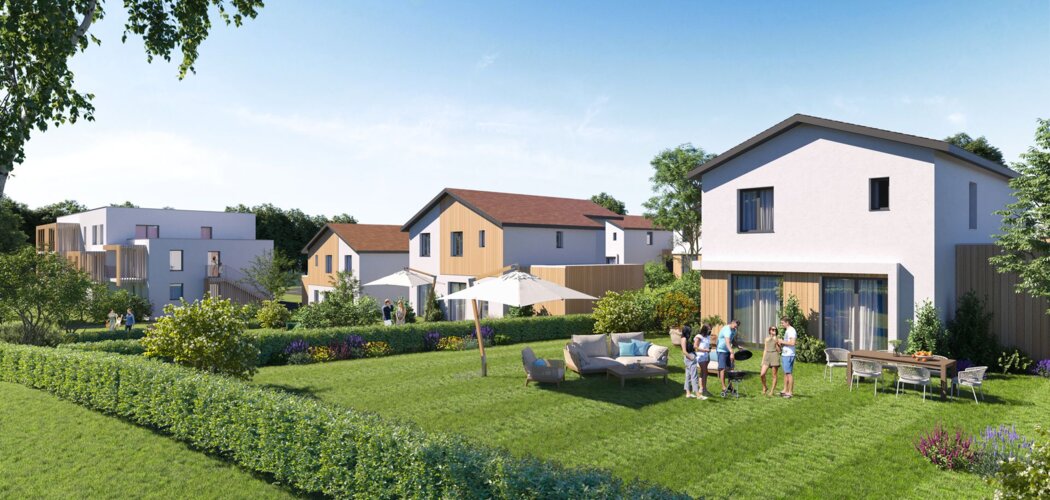 Programme immobilier neuf Le Hameau de Matthieu - Jarrie : appartements et maisons neuves à 15 min de Grenoble (38560) - Référence : 11225