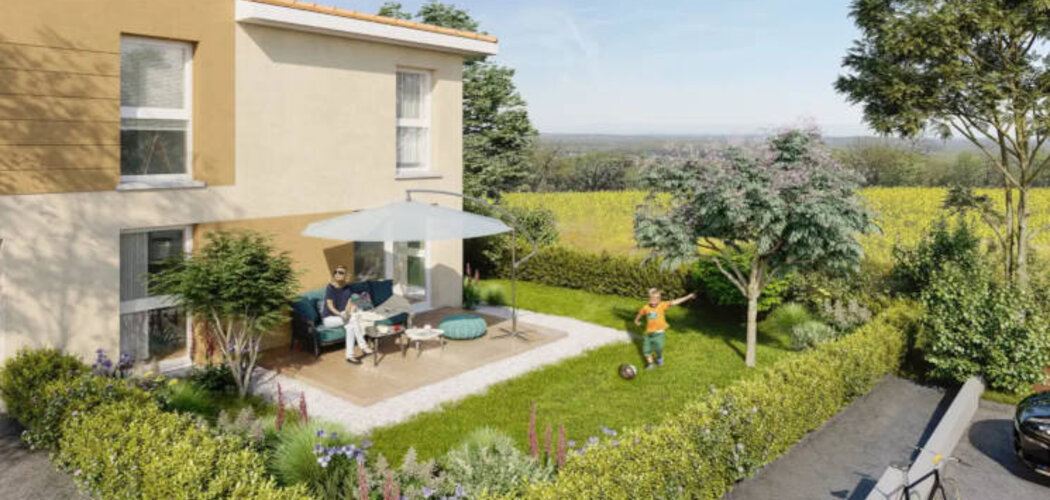 Programme immobilier neuf LES CARRES DU GOLF - Jons aux portes de Lyon : appartements T2-T4 duplex avec extérieurs privatifs (69330) - Référence : 2831