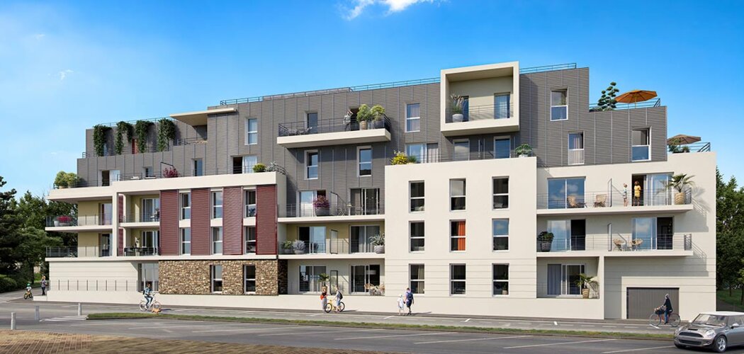 Programme immobilier neuf Coeur de Ville - Joué-lès-Tours : appartements neufs du 2 au 5 pièces proche centre et tramway (37300) - Référence : 15347