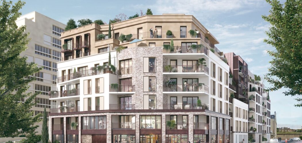Programme immobilier neuf Renaissance - Juvisy-sur-Orge : 100 logements neufs en centre-ville, proche du Port aux Cerises (91260) - Référence : 15631