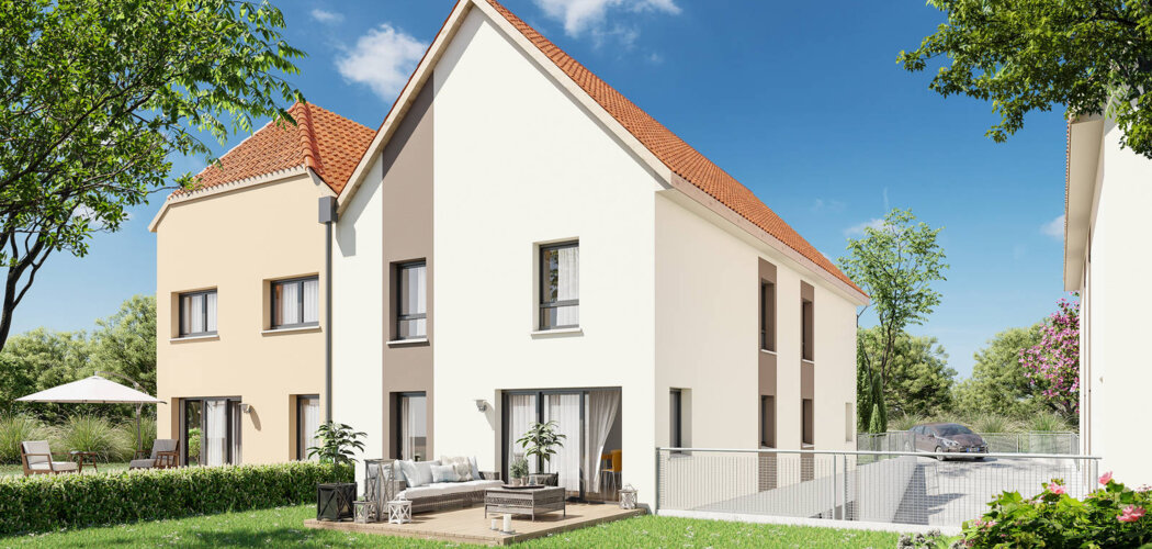 Programme immobilier neuf LES CARRES CECILE - Krautergersheim aux portes de Strasbourg en 20 min (67880) - Référence : 9435