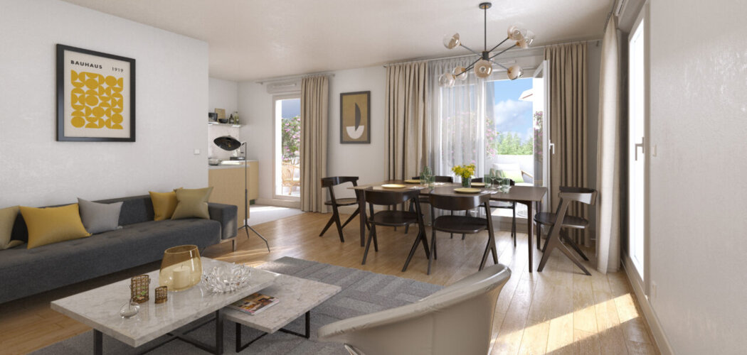 Programme immobilier neuf Place et Lumières - L'Haÿ-les-Roses : appartements neufs T2–T4 duplex à proximité du métro 14 (94240) - Référence : 15733