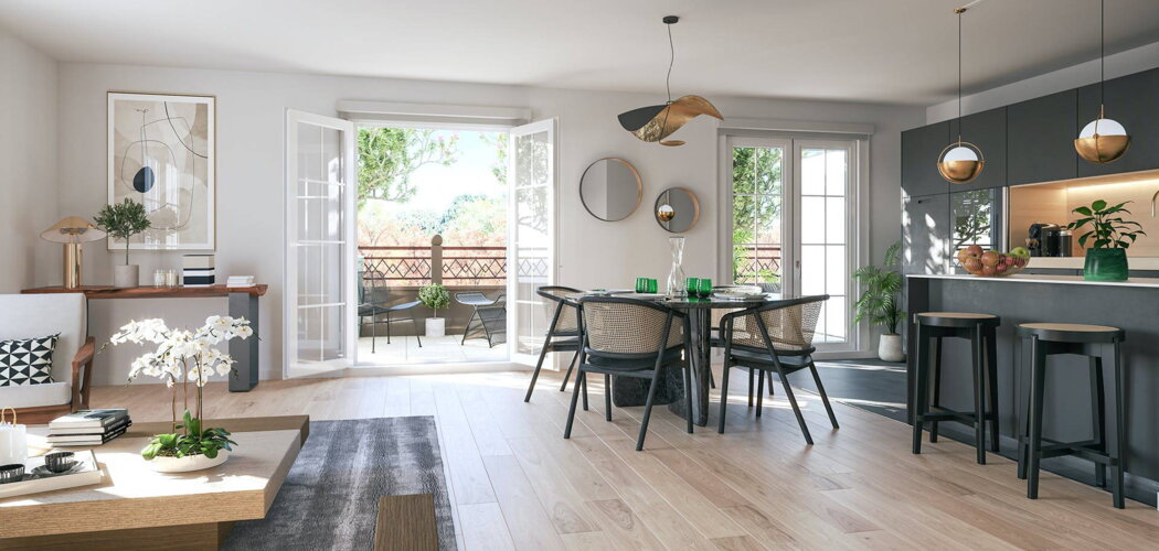 Programme immobilier neuf QUARTIER DE LA ROSERAIE - L'Hay-les-Roses : Appartements studio–T5 avec suites parentales, parking et jardins privatifs aux portes de la Roseraie (94240) - Référence : 14306