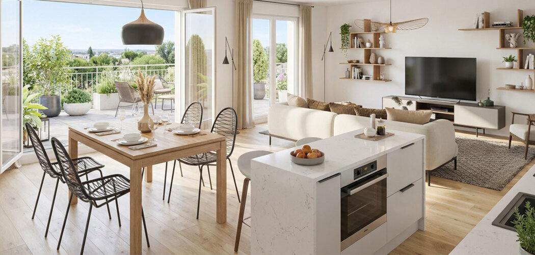 Programme immobilier neuf les Jardins de Bellevue - La Courneuve à deux pas du métro 7 et du tramway T1 (93120) - Référence : 17000