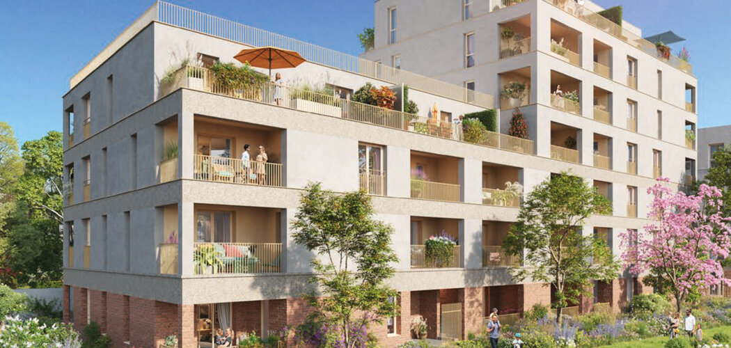Programme immobilier neuf les Jardins de Bellevue - La Courneuve à deux pas du métro 7 et du tramway T1 (93120) - Référence : 17000
