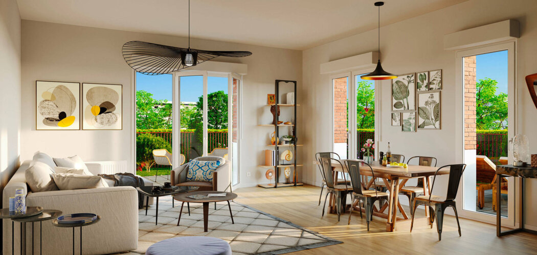 Programme immobilier neuf LA FABRIQUE DES CULTURES - RUE DES USINES BABCOCK - La Courneuve : Appartements studio–T5 avec terrasses, parking sécurisé et proximité RER B (93120) - Référence : 14704