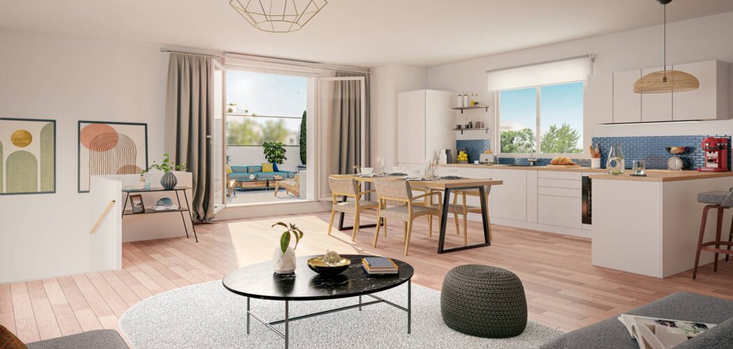Programme immobilier neuf L'Écrin Montfort - La Courneuve proche tramway T1 et métro 7 (93120) - Référence : 17007