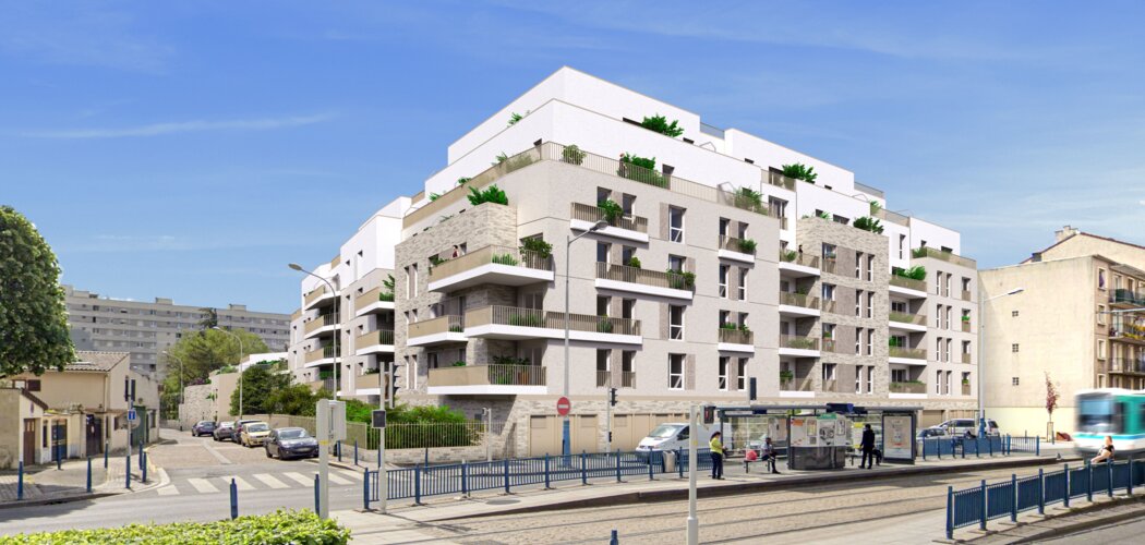 Programme immobilier neuf L'Écrin Montfort - La Courneuve proche tramway T1 et métro 7 (93120) - Référence : 17007