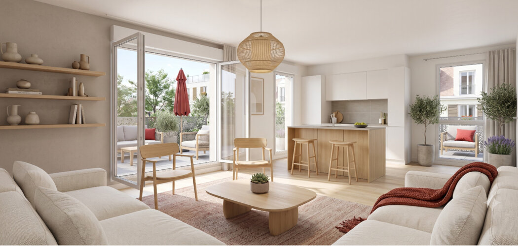 Programme immobilier neuf VILLA DAUBIGNY - La Frette-sur-Seine : Appartements studio–T4 avec terrasses, jardins privatifs et proximité gare (95530) - Référence : 14807