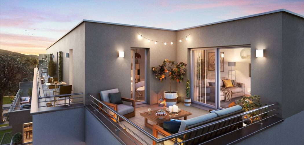 Programme immobilier neuf SOL'AIR - La Garde : Appartements studio–T4 avec terrasses, salles de bain équipées et ascenseur entre Mont Coudon et Méditerranée (83130) - Référence : 11963