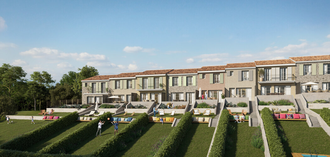 Programme immobilier neuf Domaine de la Calade -  La Garde-Freinet : 11 maisons mitoyennes neuves du 3 au 5 pièces en village provençal (83680) - Référence : 15005