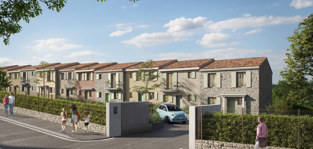 Programme immobilier neuf Domaine de la Calade -  La Garde-Freinet : 11 maisons mitoyennes neuves du 3 au 5 pièces en village provençal (83680) - Référence : 15005