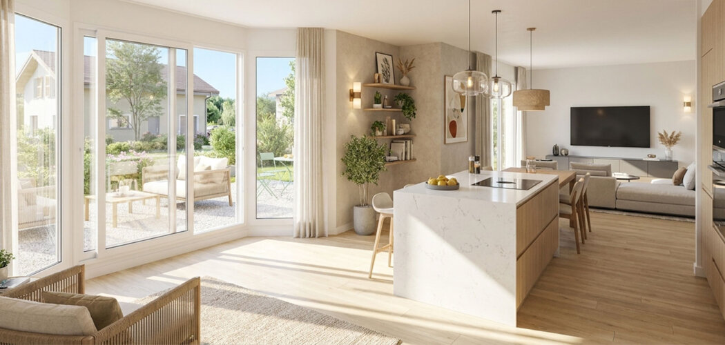 Programme immobilier neuf ESPRIT VILLAGE - La Motte-Servolex maisons neuves entre lacs et nature (73290) - Référence : 17349