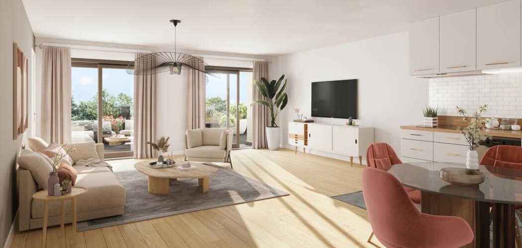 Programme immobilier neuf EMBLEM -  La Riche : appartements neufs du 2 au 5 pièces face au jardin botanique (37520) - Référence : 15183