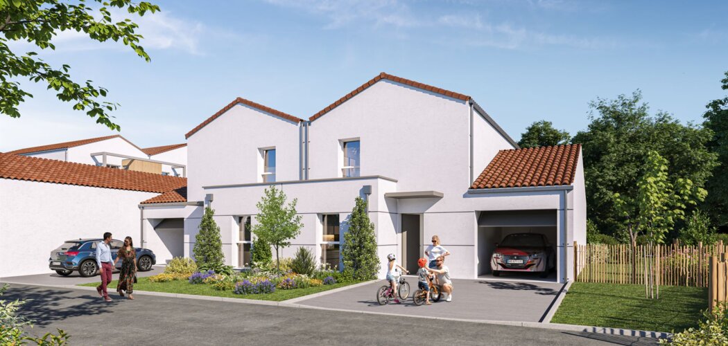 Programme immobilier neuf Nature & Sens - La Roche-sur-Yon : 46 logements neufs T1–T6 dans le quartier de la Ripardière (85000) - Référence : 15792