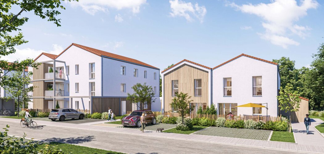 Programme immobilier neuf Nature & Sens - La Roche-sur-Yon : 46 logements neufs T1–T6 dans le quartier de la Ripardière (85000) - Référence : 15792