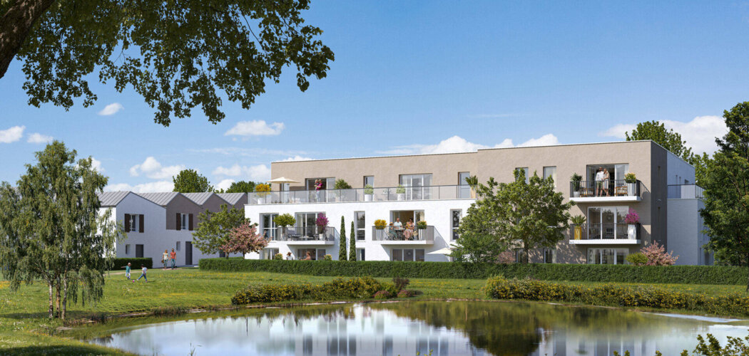 Programme immobilier neuf Le Parc de l'Etang - La Roche-sur-Yon : appartements et maisons neuves T2–T5 en bord de plan d'eau (85000) - Référence : 15812