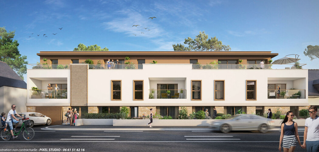 Programme immobilier neuf RESIDENCE VILLA BEAU RIVAGE - La Turballe accès direct à la Plage des Bretons (44420) - Référence : 14149