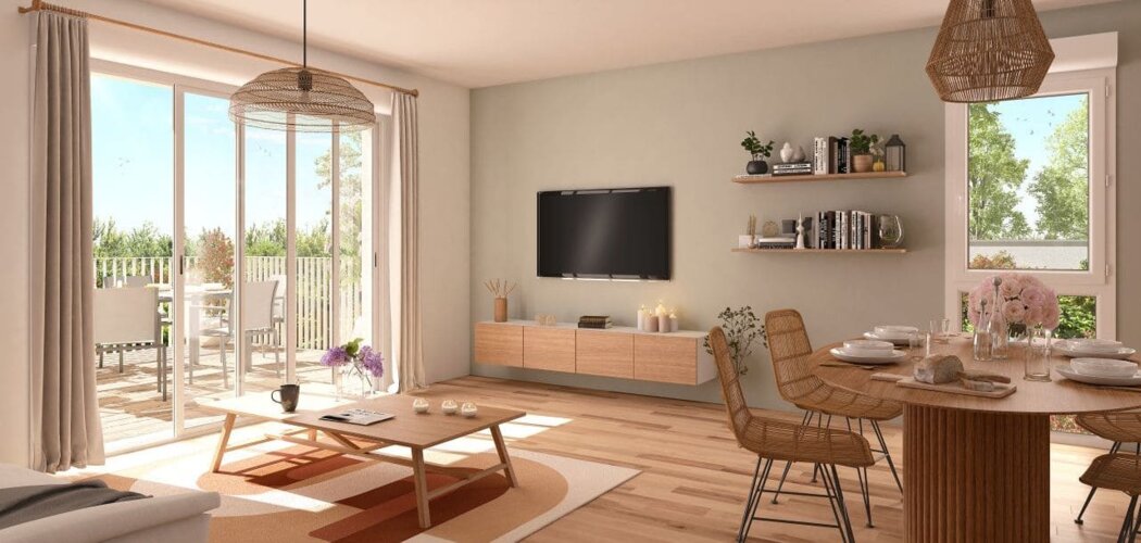 Programme immobilier neuf LOUISE DE BOURBON - La Ville-aux-Dames : appartements neufs du studio au 3 pièces à 8 km de Tours (37700) - Référence : 15353