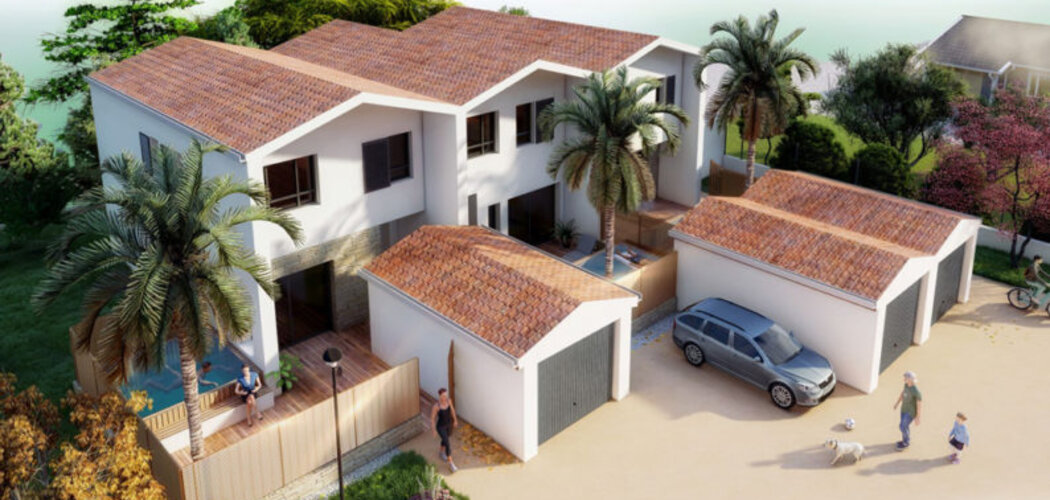 Programme immobilier neuf la patio de l'arbousier - Langlade : villas neuves T3 et appartements T2 au cœur de la Vaunage (30980) - Référence : 11678