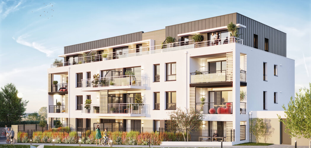 Programme immobilier neuf LES JARDINS DU BOURG - Lannilis : Appartements T2–T4 avec terrasses, proximité commodités et cœur de ville (29870) - Référence : 13442