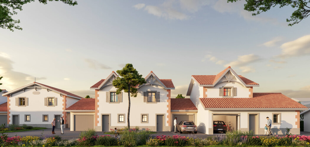 Programme immobilier neuf Domaine d'Hestia - LANTON (33) - Lanton maisons duplex  près de la plage Suzette (33138) - Référence : 15039