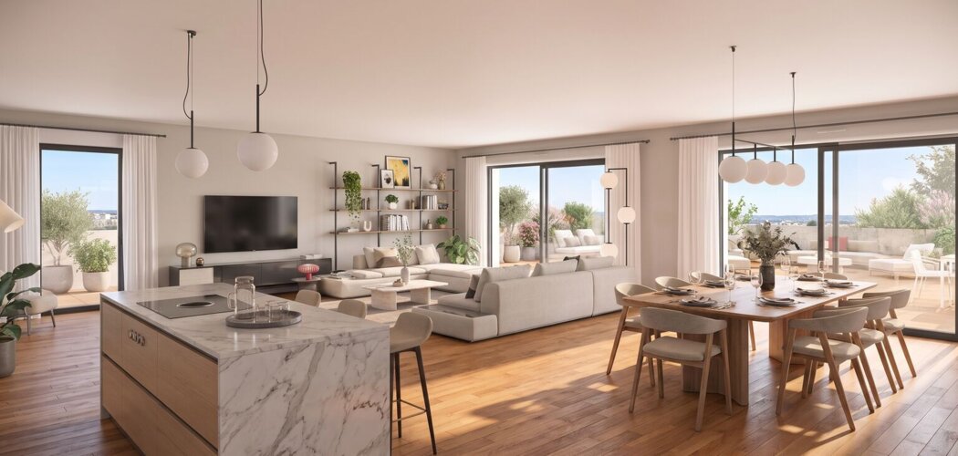 Programme immobilier neuf LE SAINT LAURENT (JEANBRUN) - Lattes proche du tramway et des plages (34970) - Référence : 18465