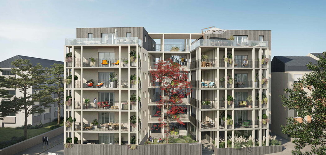 Programme immobilier neuf Convergences - Laval : appartements neufs dans le quartier Gare-Senelle, terrasses plein-ciel et confort urbain (53000) - Référence : 15661