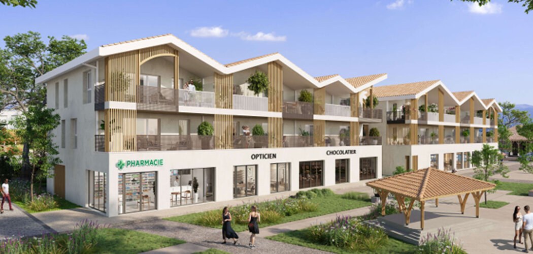 Programme immobilier neuf Les Terrasses de l'Agora - Le Barp centre-ville proche commerces (33114) - Référence : 17462